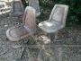 Vintage lounge set with glass and steel table and 4 pony skin chairs, 1970s