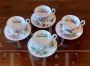 Vintage 1970s Royal Albert teacups with flower of the month  