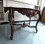 Antique carved biscuit table in walnut from the early 19th century