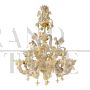 Rezzonico chandelier in Murano glass with gold leaf                            