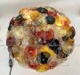 Design table lamp in hand-crafted multicolored Murano glass