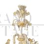 Rezzonico chandelier in Murano glass with gold leaf