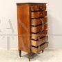 Antique walnut tallboy dresser, 19th century Italy