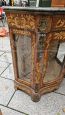 Antique Dutch rounded small display cabinet