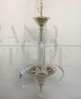 Chandelier attributed to Seguso from 1950 in brass and glass