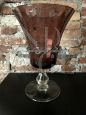 Goblet-shaped centerpiece vase in Murano glass