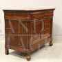 Antique Capuchin Louis Philippe sideboard in carved walnut, Italy 19th century