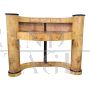 Art Deco line reception desk in birch briar