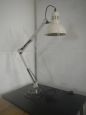 Vintage industrial white metal studio lamp, 1960s