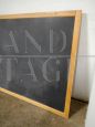 Vintage slate wall school blackboard, Italy 1970s