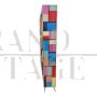 Double-sided open bookcase in multicolored Murano glass