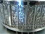 Christofle Art Deco smoking pedestal guéridon in silver plated metal