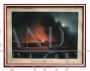 Pair of gouache paintings with Eruption of Vesuvius, Italy 19th century      