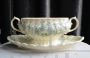 Antique French ceramic gravy boat