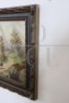 Pair of paintings with bucolic landscapes signed and dated 1890