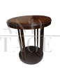 Art Deco Jugendstil round coffee table with checkerboard top