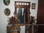 Antique upstand for a chest of drawers with mirror and drawers