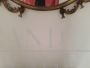 Art nouveau wall mirror in decorated brass