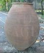 Antique jar in natural red terracotta