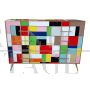 4-drawer dresser with multicolored glass tiles