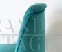 Pair of vintage design armchairs from 1970s in teal velvet