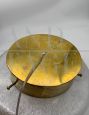 Ceiling or wall light attr. Seguso in glass with bubbles and brass, 1960s