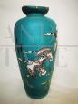 Large decorative ceramic vase with flying ducks, Germany 1950s