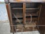 Vintage 1950s walnut three-door bookcase sideboard