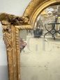 Small antique Louis Philippe mirror carved and gilded, 19th century                            