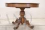 Antique round extendable walnut table, Italy 19th century