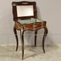 Napoleon III sewing table in bois de rose inlaid with marqueterie, 19th century