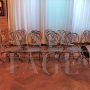 Set of 16 folding wrought iron chairs