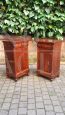 Pair of antique Louis Philippe Capuchin bedside tables with gorge