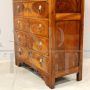 Antique Empire tallboy chest of drawers in walnut from the 19th century