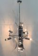 Chandelier attr. Reggiani in chromed metal with spotlights, 1970s