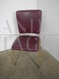 Vintage office chair in burgundy leatherette, 1970s