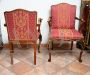 Pair of antique Napoleon III mahogany armchairs, France 19th century