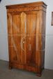 Antique Louis Philippe small wardrobe from 1850 in solid blond walnut