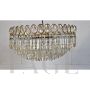 Antique Empire style ceiling chandelier with crystal drops                            