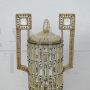 Pair of Art Deco style glass bead table lamps