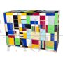 Design dresser covered with multicolored Murano glass tiles