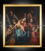 Antique oil painting on canvas depicting the Mystical Marriage of Saint Catherine