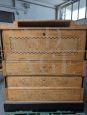 19th century Biedermeier secretaire in birch briar