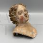 ANTIQUE HEAD OF A BLESSING CHILD, TERRACOTTA, XVIIIth CENTURY