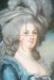 Antique pastel painting depicting the portrait of Marie Antoinette                            