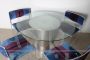 Cidonio crystal table by Driade + 4 Vittorio Introini chairs