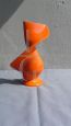 SC3 Space Age style artistic vase in orange ceramic