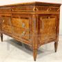 Antique Louis XVI chest of drawers with neoclassical inlays, 18th century Italy