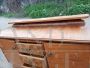 Pair of Art Deco sideboards in solid walnut and briar