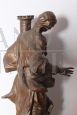 Large antique bronze sculpture depicting Saint Barbara, 19th century